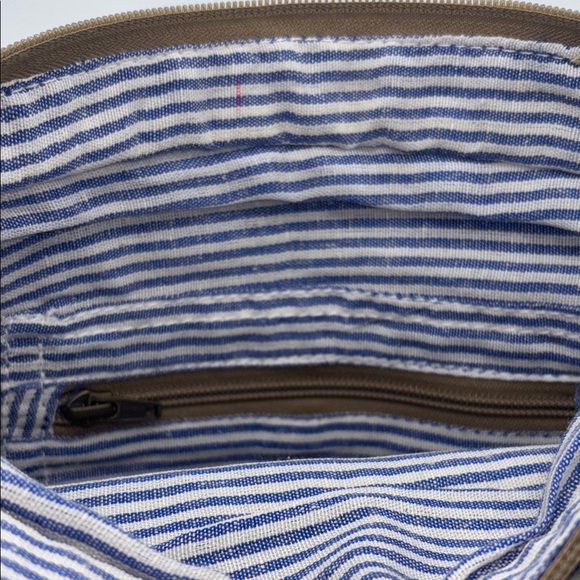 Clea Ray Canvas Satchel Recycled Military Tent with Bicycle Print NWT - Picture 9 of 14